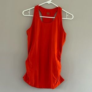 Athleta racer back Speedlight tank in orange, size small